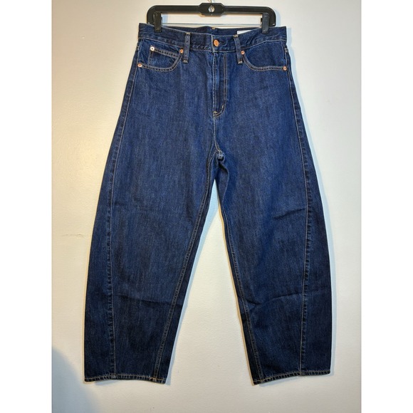 GAP The Barrel High Rise Jeans Women's 10 Dark Wash Retro Boho Baggy - Picture 2 of 8